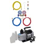 vidaXL Vacuümpomp met 2-voudige manometerset voor, Elektronische apparatuur, Verzenden, Nieuw