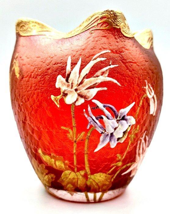 LEGRAS (1839-1916) - MONTJOYE - Vaas - Sublieme zeldzame, Antiquités & Art, Antiquités | Verre & Cristal