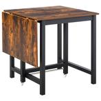 Klaptafel - Industrieel design - Bruin metaal &amp; spaanplaat, Huis en Inrichting, Ophalen of Verzenden, Nieuw, Modern