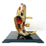 Takaoka Bronze Large Koi Vase by Zenyu – Carp Rising