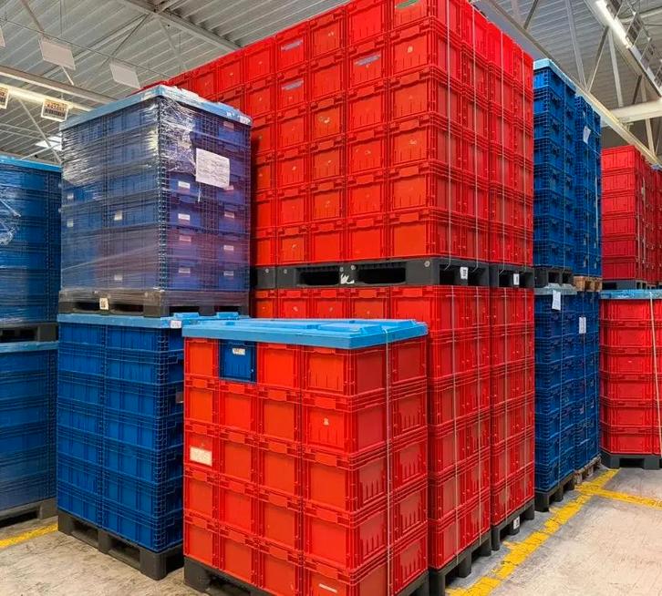 Stapelbak Euronorm gebruikt- 400 x 300 x H 270 mm (verste..., Zakelijke goederen, Kantoor en Winkelinrichting | Magazijn, Stelling en Opslag