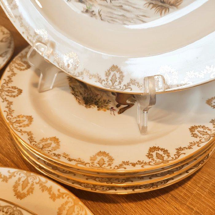Manufacture Bernardaud - Tafelservies (14) - Decor met groot, Antiquités & Art, Antiquités | Meubles | Tables