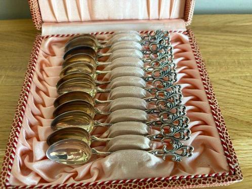 Lepel (12) - Zilver - GEWE zilveren koffielepels, Antiek en Kunst, Antiek | Zilver en Goud