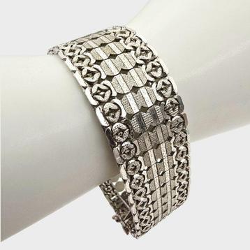 Zonder Minimumprijs - Armband Zilver - Geweven zigzagpatroon beschikbaar voor biedingen