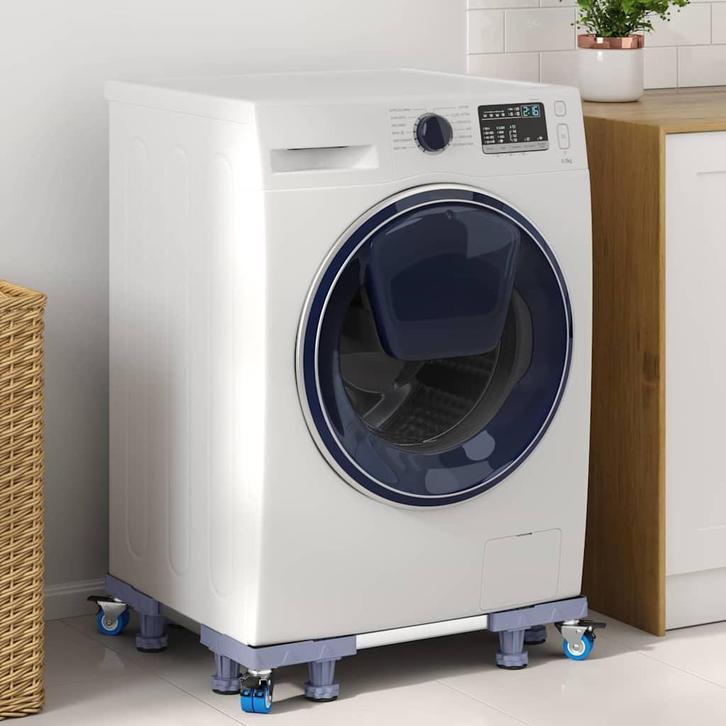 vidaXL Wasmachinebasis Grijs 66 x 66 x 12 cm Roestvrij staal, Elektronische apparatuur, Wasmachines, Nieuw, Verzenden