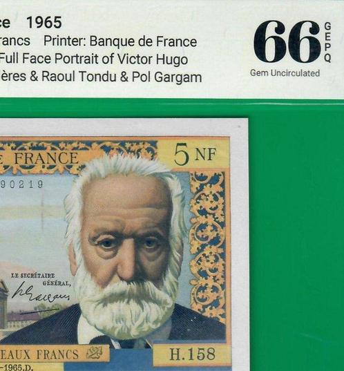 France. - 5 Nouveaux Francs  7/10/1965 - Pick 141a - Victor, Postzegels en Munten, Munten | Nederland