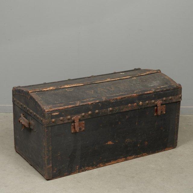 Zwarte hutkoffer Holland - Kist - Hout, Antiek en Kunst, Antiek | Overige Antiek