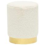 TM Hocker rond fleece wit, Verzenden, Nieuw