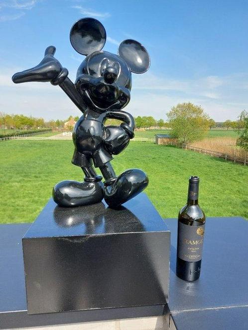 Beeld, 77 cm high garden image Mickey Mouse on block - 77 cm, Antiek en Kunst, Curiosa en Brocante