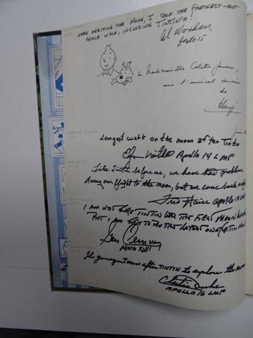 Tintin T17 - On a marché sur la lune (B30) + dédicace de beschikbaar voor biedingen