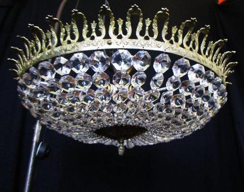 Kroonluchter - Brons, Kristal, Messing - Grote (57cm), Antiek en Kunst, Curiosa en Brocante