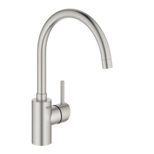 Grohe Concetto Keukenmengkraan Met Hoge Uitloop RVS Look, Doe-het-zelf en Bouw, Sanitair, Kraan, Nieuw, Ophalen of Verzenden