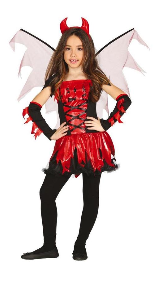 Duivel Halloween Kostuum Meisje Rode, Hobby en Vrije tijd, Feestartikelen, Nieuw, Verzenden