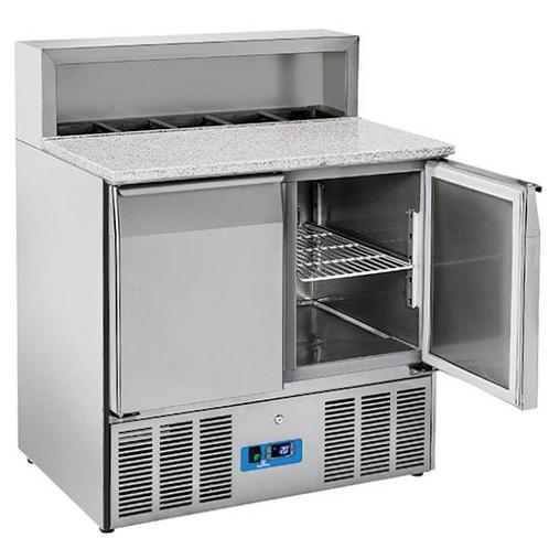 Pizzawerkbank | 260L | 2 Deuren (1/1 GN) | Boven 5x 1/6 GN, Zakelijke goederen, Horeca | Keukenapparatuur, Nieuw in verpakking