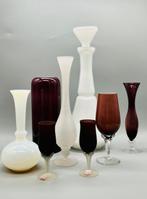 Empoli - Vaas (8) - Opaline glas, Soufflé - Geheel van vazen, Antiek en Kunst