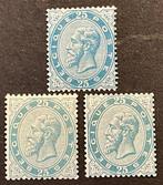 België 1883/1945 - Leopold II 25c Lichtblauw - HERDRUK in 3, Postzegels en Munten, Gestempeld