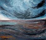 Meriem Delacroix - Wintery Seashore Impressionist Landscape