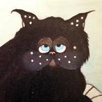 Eleanor Gabriel - Chat noir au coussin, Antiek en Kunst