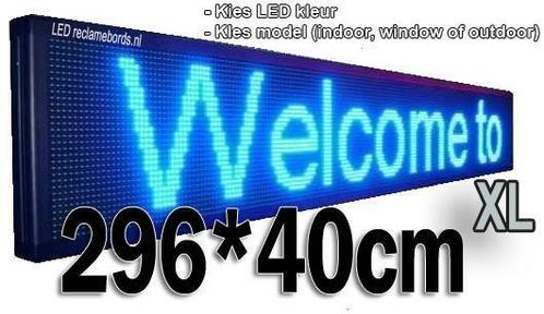 Professionele LED lichtkrant afm. 296 x 40 x 7 cm, Huis en Inrichting, Woonaccessoires | Overige, Verzenden