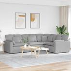 vidaXL Modulaire bank met kussens stof wolk grijs, Verzenden, Nieuw