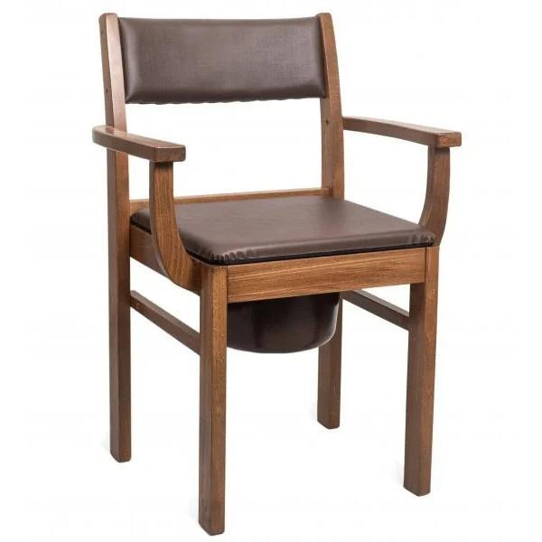 Toiletstoel, Po Stoel Hout (donker), Diversen, Verpleegmiddelen, Ophalen of Verzenden