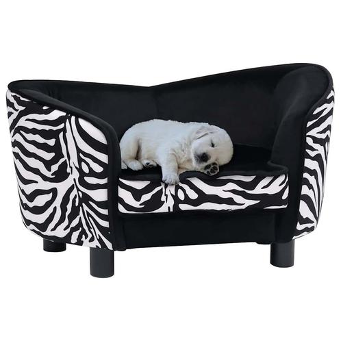 vidaXL Hondenbank 68x38x38 cm pluche zwart, Dieren en Toebehoren, Honden-accessoires, Nieuw, Verzenden