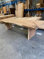 Eettafel massief suarhout, houten onderstel (nieuw, outlet), Huis en Inrichting, Nieuw, Overige houtsoorten