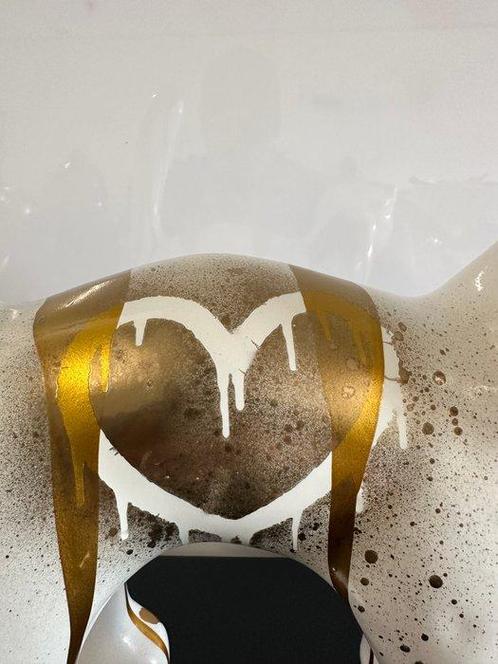 Daluxe Art - 1999 • Golden Drip Love Cat, Antiek en Kunst, Kunst | Designobjecten