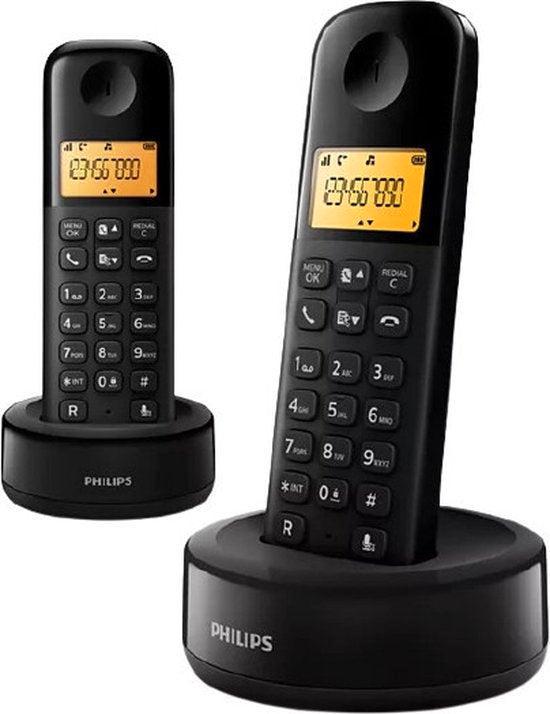 2dekans | Philips D1602B/01 Huistelefoon - DECT Telefoon - 2, Telecommunicatie, Mobiele telefoons | Toebehoren en Onderdelen, Ophalen of Verzenden