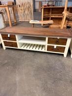 Tv-dressoir landelijk wit + smoke brown (nieuw, outlet), Huis en Inrichting, Nieuw, Overige houtsoorten