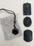 Zwart obsidiaan-vulkanisch glas - Hanger, Antiek en Kunst