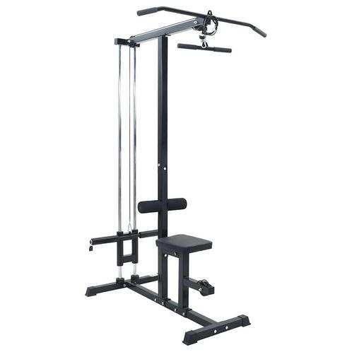 vidaXL Lat pulldown machine Zwart 110 x 70 x 187 cm, Sport en Fitness, Fitnessmaterialen, Nieuw, Verzenden