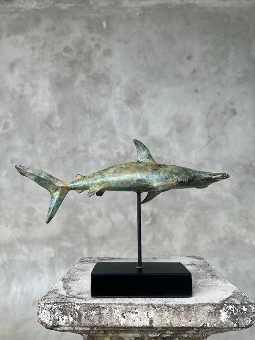 Sculpture, NO RESERVE PRICE - Bronze patinated Hammerhead, Antiek en Kunst, Kunst | Designobjecten