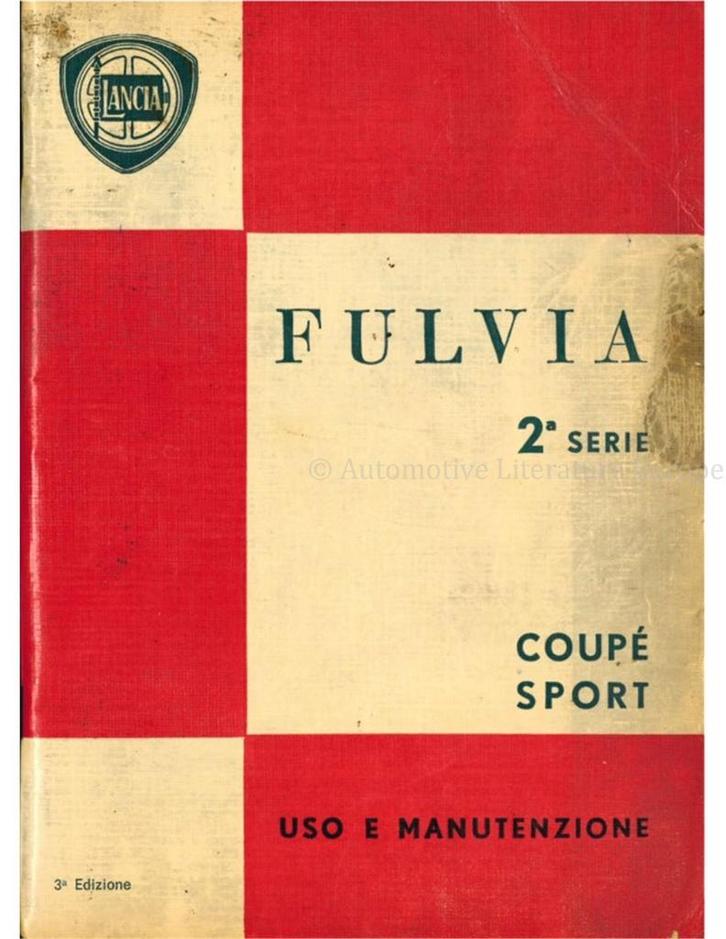 1971 LANCIA FULVIA COUPE SPORT INSTRUCTIEBOEKJE ITALIAANS, Auto diversen, Handleidingen en Instructieboekjes