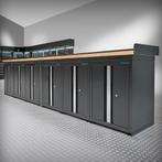 Datona Werkbank PRO eiken - 6 opbergkasten - 400 cm - zwart, Doe-het-zelf en Bouw, Werkbanken, Ophalen of Verzenden, Nieuw