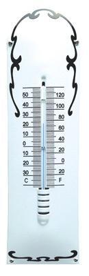 Thermometer wit met decoratie, Verzenden