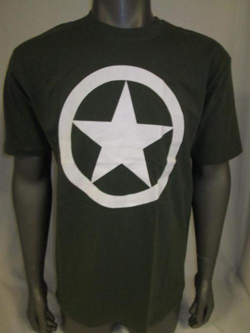 T-shirt  Groen met grote witte ster  WW-II (T-shirts), Vêtements | Hommes, T-shirts, Envoi