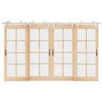 vidaXL Schuifdeur onderdelenset 366 cm roestvrij staal, Doe-het-zelf en Bouw, Hang- en Sluitwerk, Verzenden, Nieuw