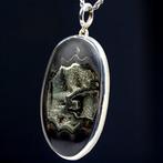 Bijou : Écho du temps, ammonite pyritisée. Support de corps