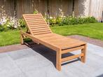 Teak ligbed Trento met wielen | Direct leverbaar!, Tuin en Terras, Verzenden, Nieuw, Teakhout, Verrijdbaar