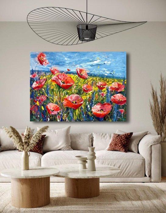 Yadiel Gonzales - “Explosión de coleres en la pradera”, Antiek en Kunst, Curiosa en Brocante