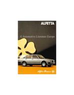 1982 ALFA ROMEO ALFETTA QUADRIFOGLIO BROCHURE NEDERLANDS, Ophalen of Verzenden, Nieuw