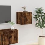 vidaXL Tv-wandmeubel 40x34,5x40 cm gerookt eikenkleurig, Verzenden, Nieuw