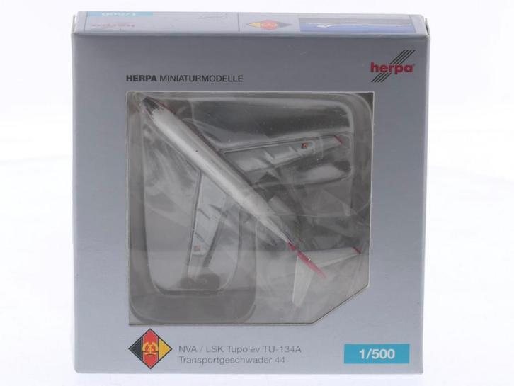 Schaal 1:500 Herpa 515467 Tupolev Tu-134A Transportgesch..., Hobby en Vrije tijd, Modelbouw | Vliegtuigen en Helikopters, Zo goed als nieuw