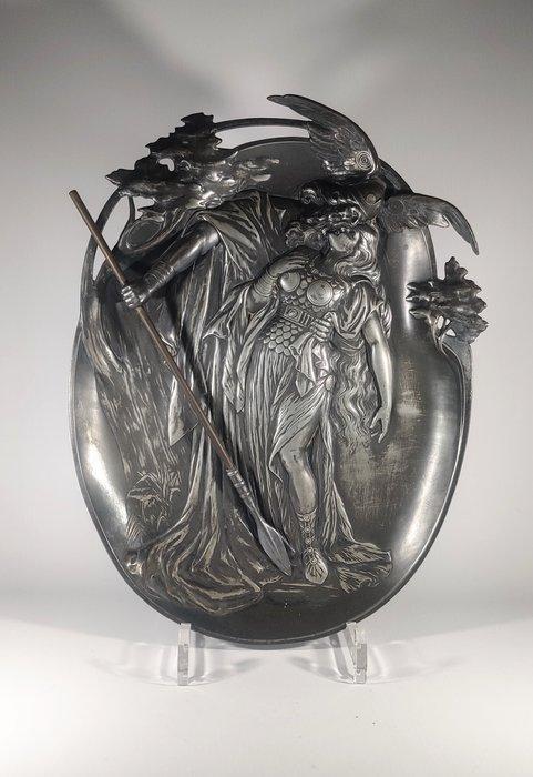 WMF attribute - Schaal - Groot ovaal sierbord met engel -, Antiek en Kunst, Kunst | Designobjecten