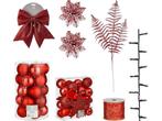 House of Seasons Kerstboom Decoratie Set - 100 Stuks - Rood, Verzenden, Nieuw