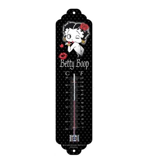 Thermometer Betty Boop hand kiss, Tuin en Terras, Tuinwanddecoratie, Nieuw, Verzenden