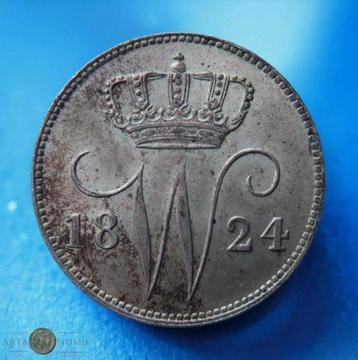 Pays-Bas. Willem III. 25 Cent 1824  (Sans Prix de Réserve) beschikbaar voor biedingen