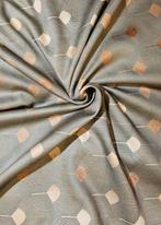 Satijnen katoenstof Art Dèco olijfgroene kleur, beperkte