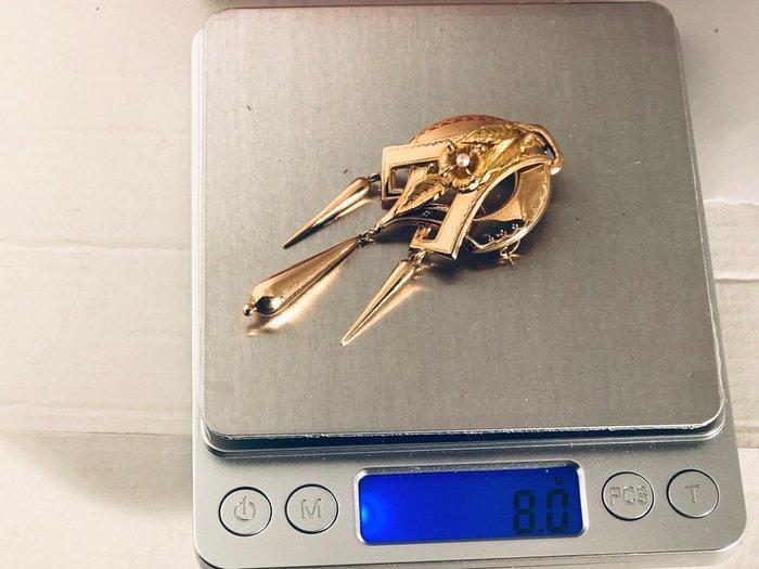 Broche - 18 karaat Geel goud - Gustav Dahlberg & Co. 1920, Bijoux, Sacs & Beauté, Bijoux anciens